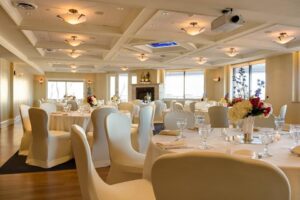 Portside banquet room in the St James Hotel Red Wing Minnesota. Set up for an event