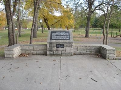 Photo of the Colonel Colvill plaque memorial in Colvill park Red Wing Minnesota