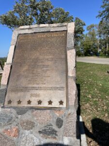 Memorial park plaque in Red Wing Minnesota 