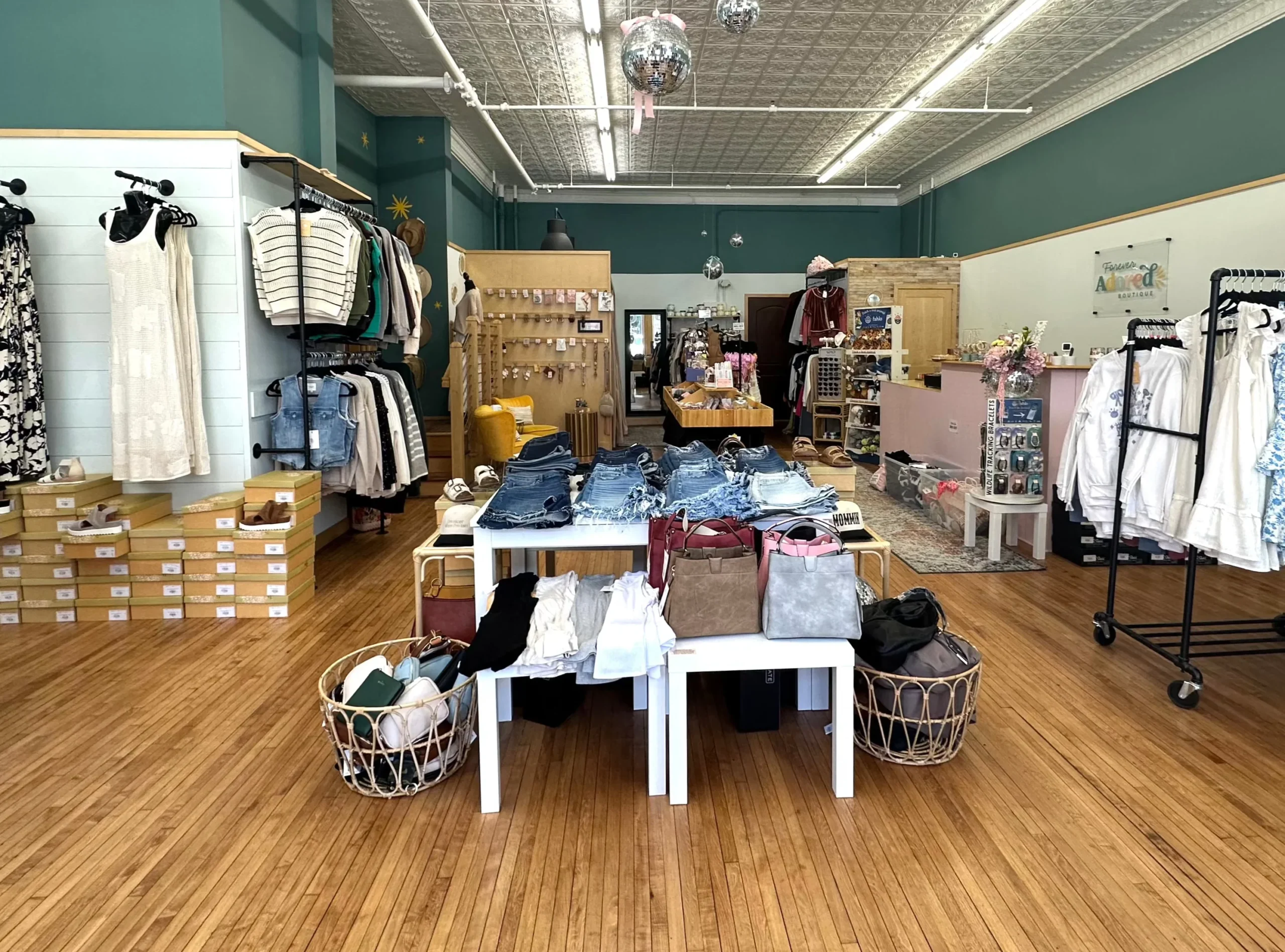 Forever Adored boutique photo of inside the store on Bush Street in Red Wing, MN