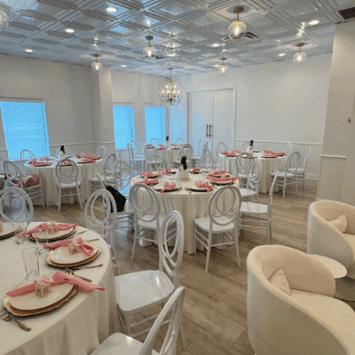 Photo of The Signature suite event space set up for a party. Red Wing, MN. Located on Hwy 61 near Target.