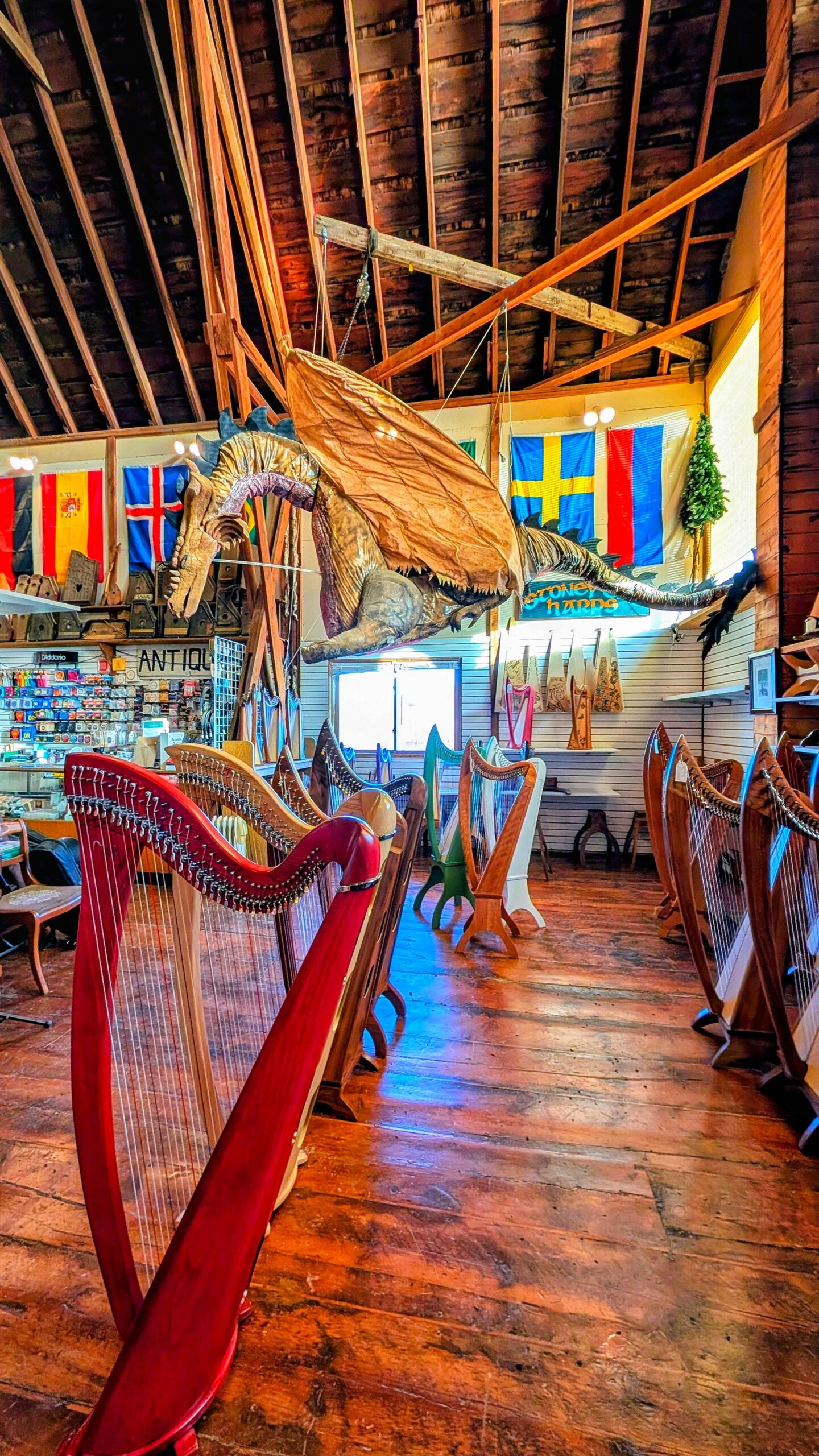 photo of harps at Stoney End Music, Hwy 19 Red Wing