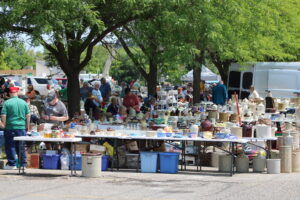 Pottery Crock Fest Crowd Shopping