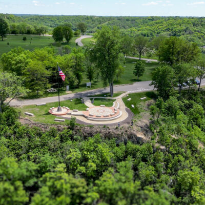 aerial photo of Memorial Park in Red Wing, MN